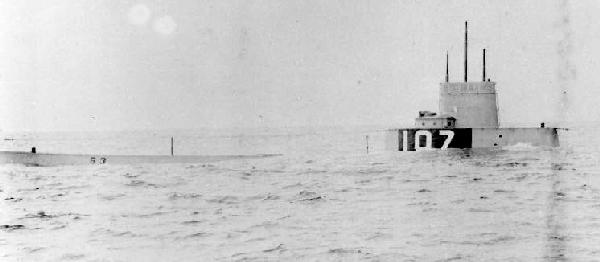 USS S-3 running submerged trials