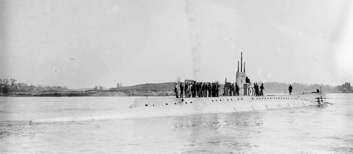 USS S-3 on a trial trip