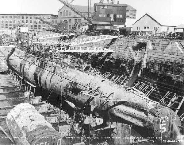 Squalus in dry dock.