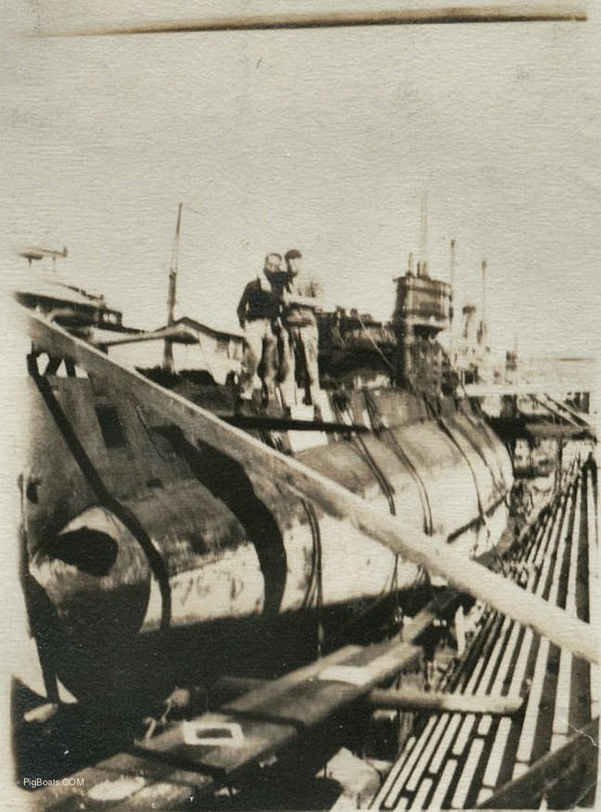 H 3 in dry dock at Mare Island