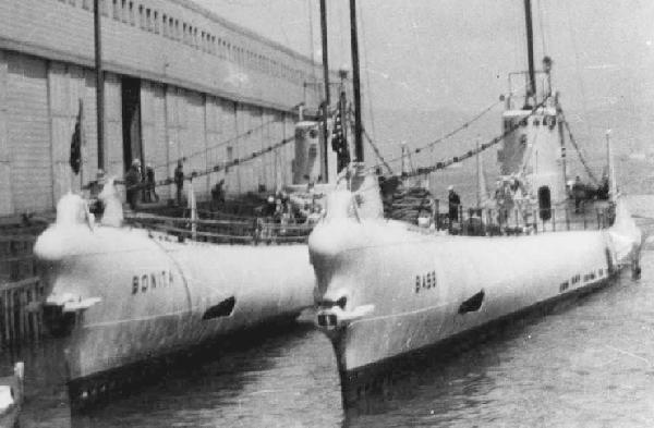 USS Bonita (V-3) and USS Bass (V-2)  in 1931