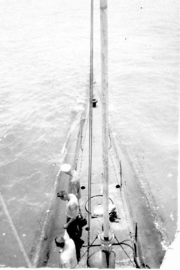 View looking aft from the bridge.