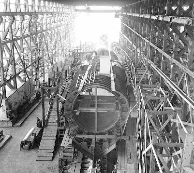 USS Squalus SS 192 during construction