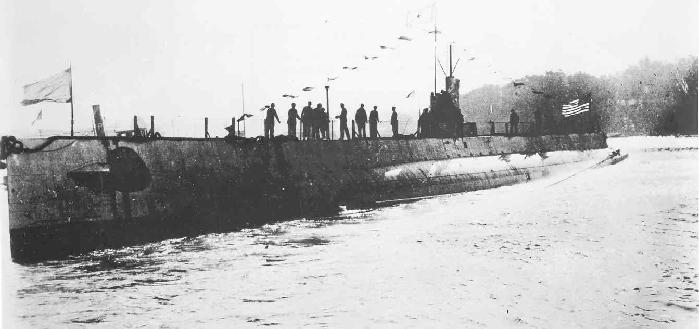 USS T-2 launching