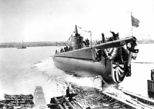 USS Thresher SS 200 launch March 27, 1940