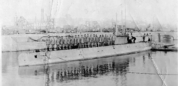 Crew of F-3 standing on deck