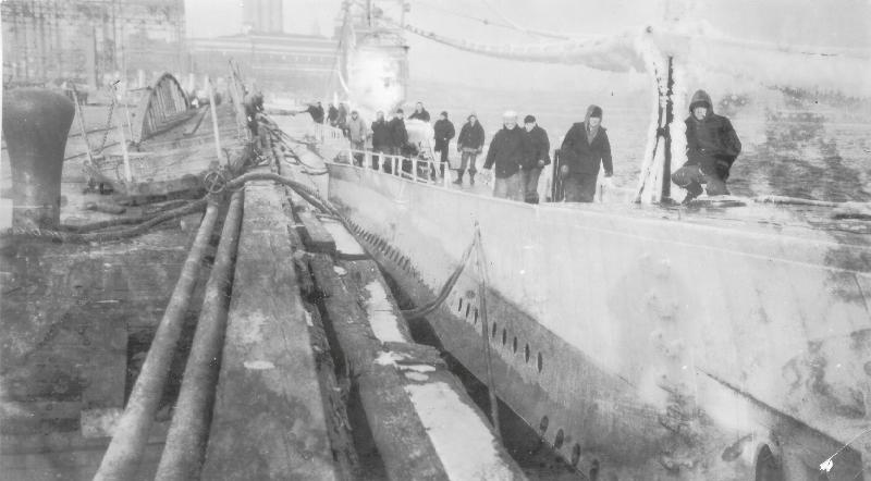 Crew on an icey deck