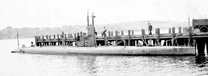 USS G-4 moored at New London