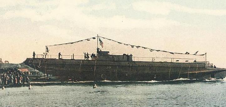 Launching USS Turbot (G-3)