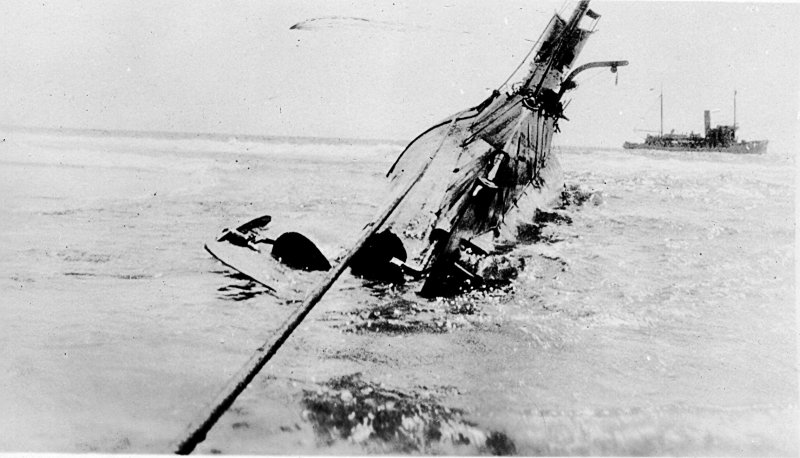 USS H-1 aground