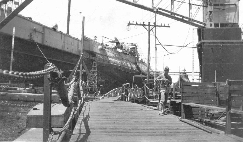 S-37 in dry dock