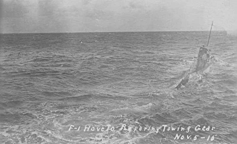 USS F-1 at sea