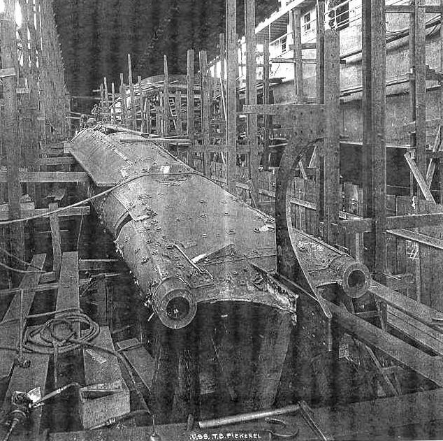 USS F-3 stern near completion, Seattle Construction & Dry Dock