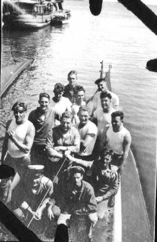 USS F-3 crew on back deck