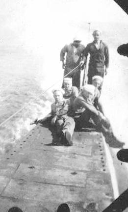 Crew on stern ddeck