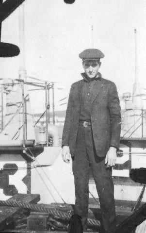 George Ray Glover,QM2 on the dock