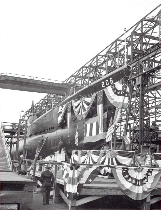 USS Gar SS 206 launch Day November 7, 1940