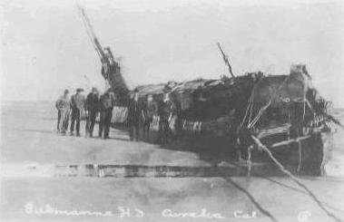 USS H-3 on the beach.