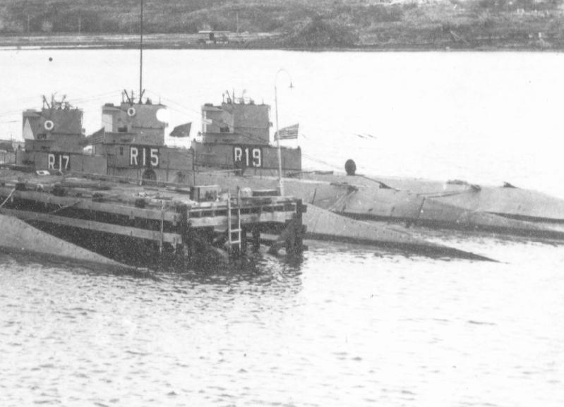 R-class subs moored at Pearl Harbor