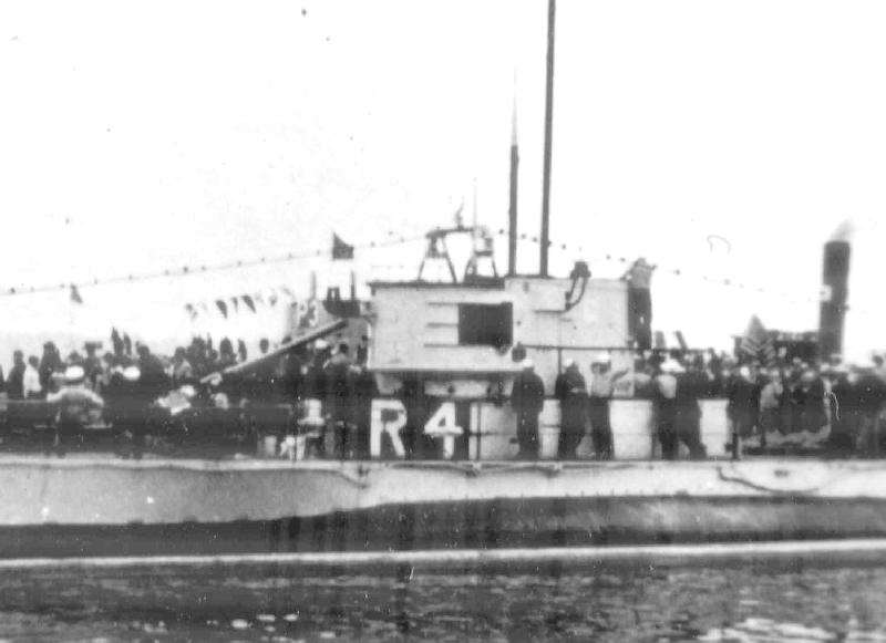 Detail USS R-4 21 May 1935 at the Electric Boat Company launch of USS Shark (P-3) SS 174