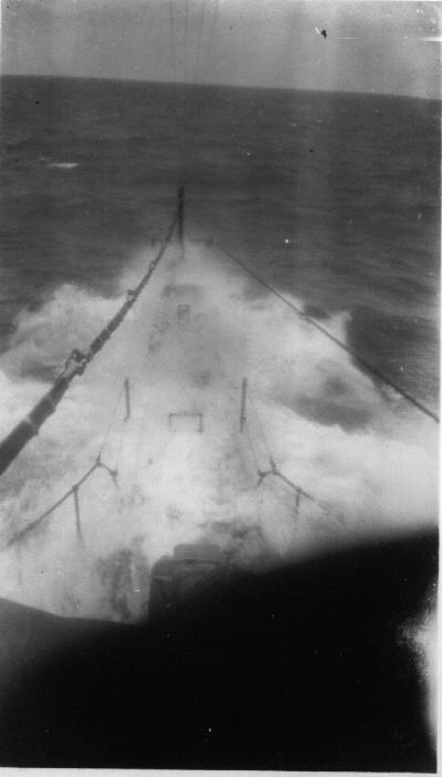 R- Boat at sea.