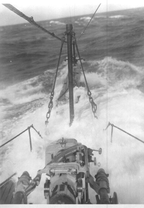 R- Boat at sea.