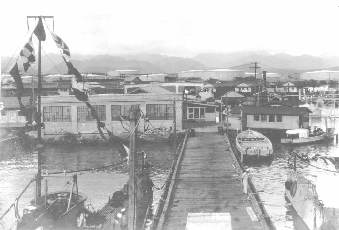 R-15 (L) and R-17 (R) moored pierside Pearl Harbor Circa 1923