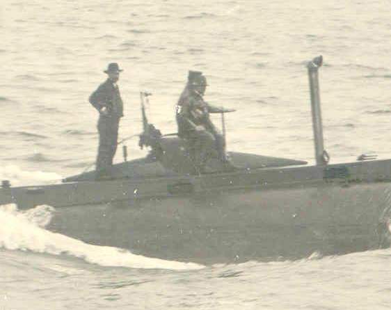 USS Grampus on seatrials off the California coast.