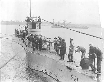 USS S-21 with civilians on board.