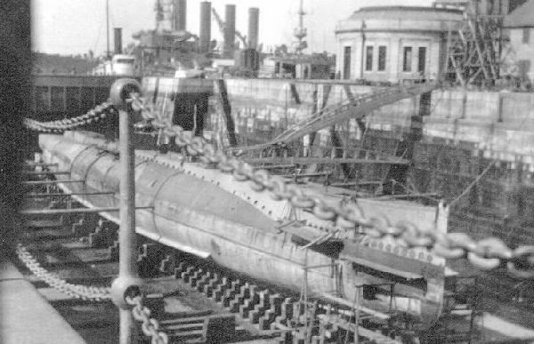 USS S-3 in Dry Dock