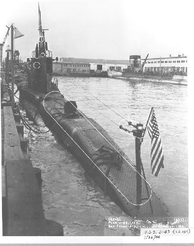 USS S-43 at Mare Island Shipyard