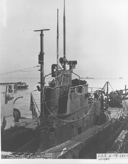 S-45 dock side, Mare Island Naval Shipyard