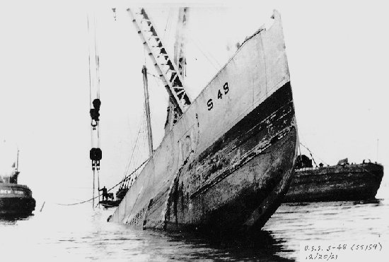 USS S-48 salvage work