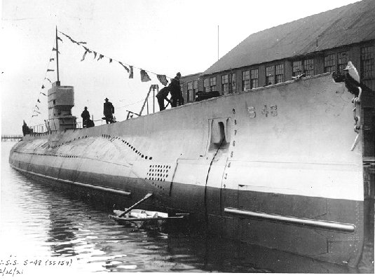 USS S-48 SS 159  post launching, Feb 26, 1921