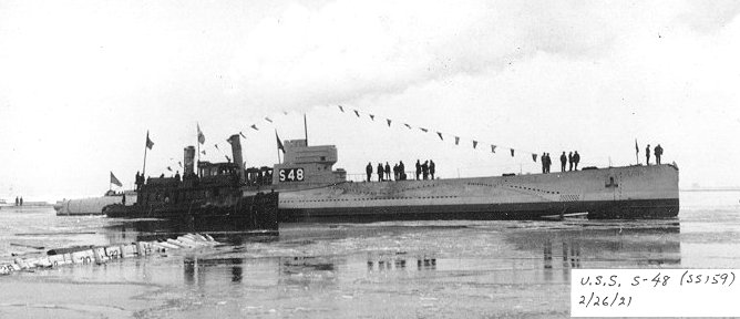 USS S-48 SS 159  post launching, Feb 26, 1921