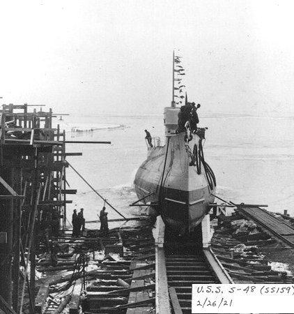 USS S-48 SS 159 launch photo, Feb 26, 1921