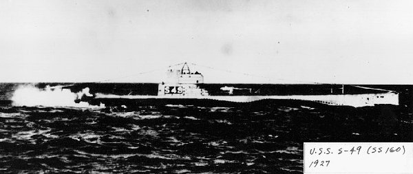 USS S-49 running at speed