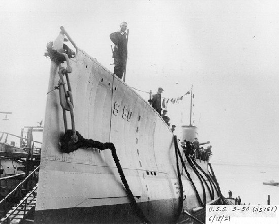 USS S-50 on launch day