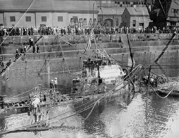 USS S-51 in dry dock