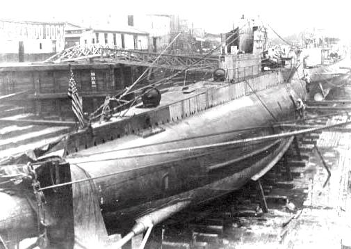 USS S-2 in dry dock