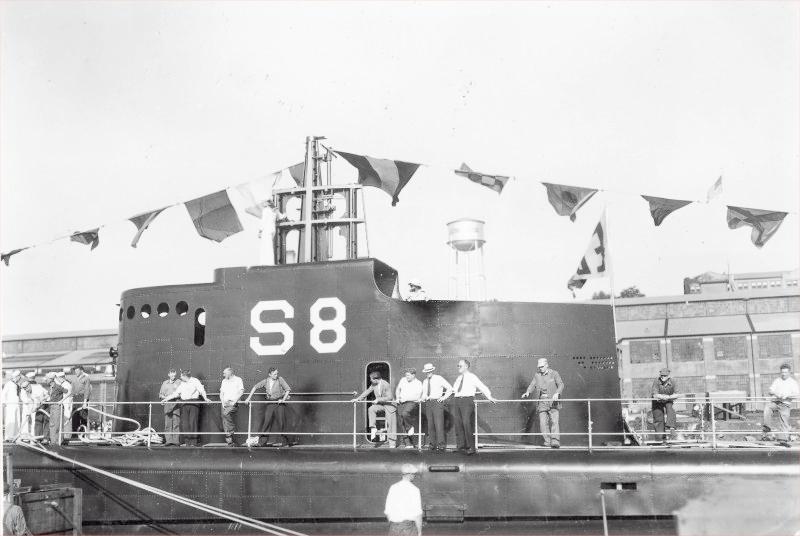 USS Saury SS 189 pre taunch.