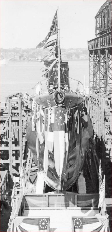 USS Saury SS 189 Launch day Aug 29, 1938.