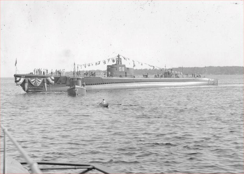 USS Saury SS 189 Just launched Aug 29, 1938.