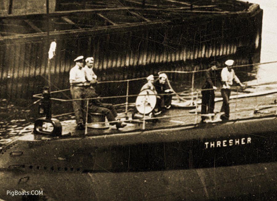 USS Thresher Maneuvering watch on fantail circa 1940