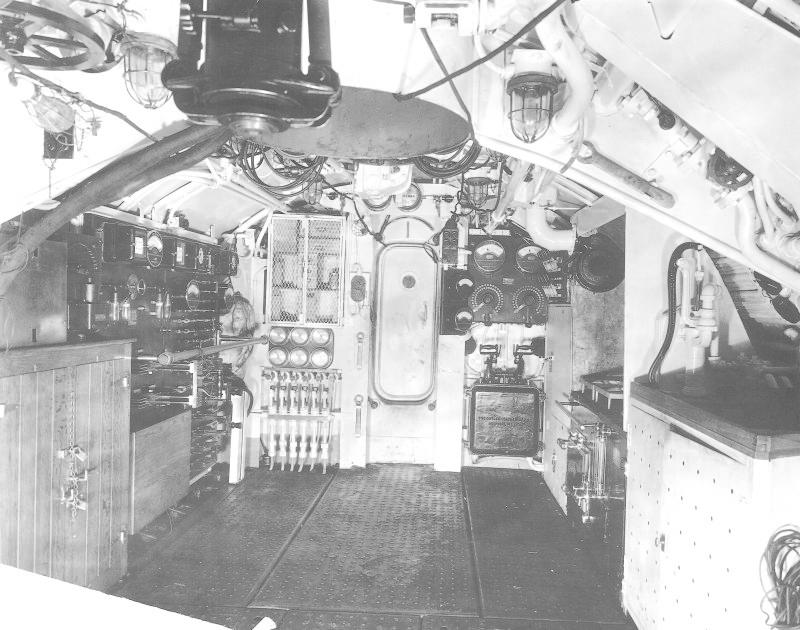 USS M-1 control room looking aft