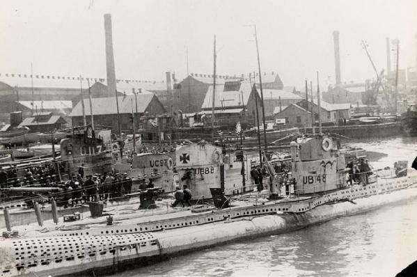 UB-88 in a nest of U-boats